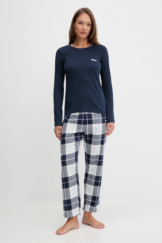 Fila piżama bawełniana wzorzyste granatowy FPW4223