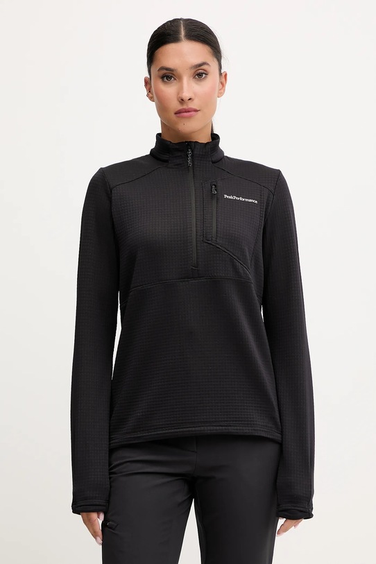 Peak Performance longsleeve sportowy Trail z elastanem czarny G79811