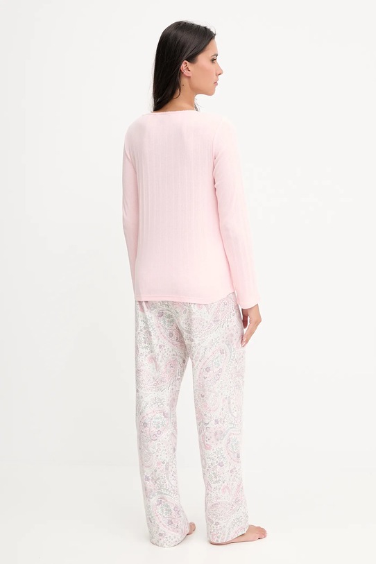 Pyžamo Lauren Ralph Lauren ružová ILN72448