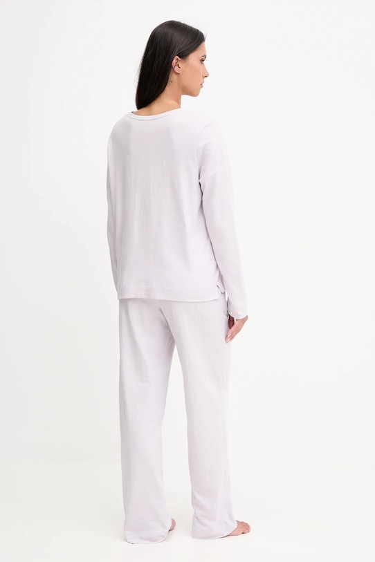 Bavlnené pyžamo Lauren Ralph Lauren fialová ILN72453