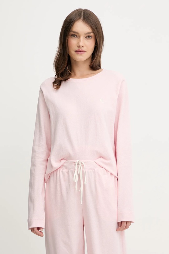 Lauren Ralph Lauren piżama bawełniana ILN72453 różowy AW25