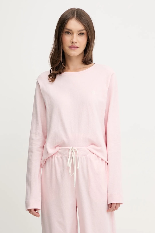 Bavlnené pyžamo Lauren Ralph Lauren ILN72453 ružová AW25