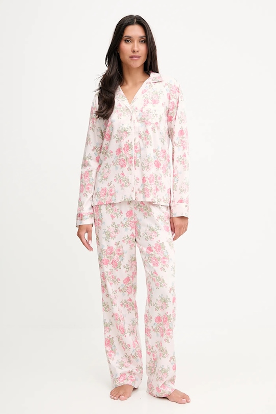 Lauren Ralph Lauren piżama tkanina różowy ILN92441