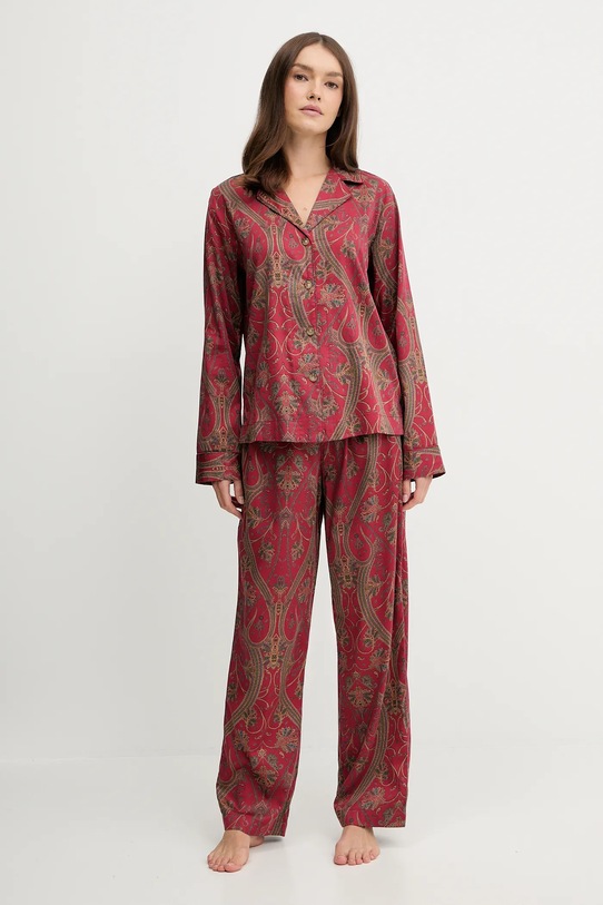 Lauren Ralph Lauren piżama tkanina czerwony ILN92459