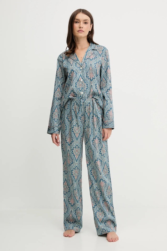 Lauren Ralph Lauren piżama tkanina niebieski ILN92476