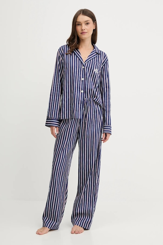 Lauren Ralph Lauren piżama tkanina granatowy ILN92479