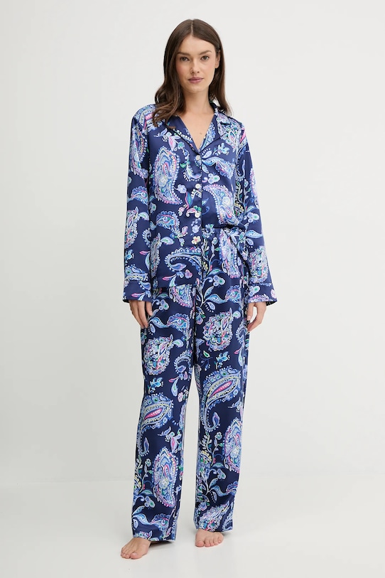 Lauren Ralph Lauren piżama tkanina niebieski ILN92480