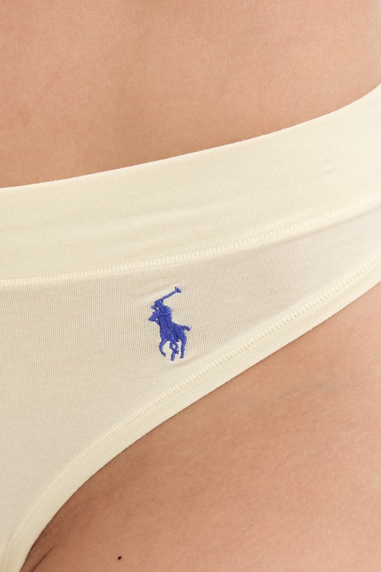 Одежда Polo Ralph Lauren стринги для женщин из хлопка с эластаном 4P0511 жёлтый