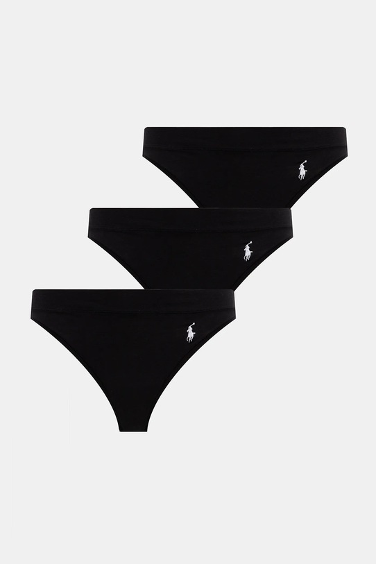 Polo Ralph Lauren stringi 3-pack dzianina czarny 4P0710