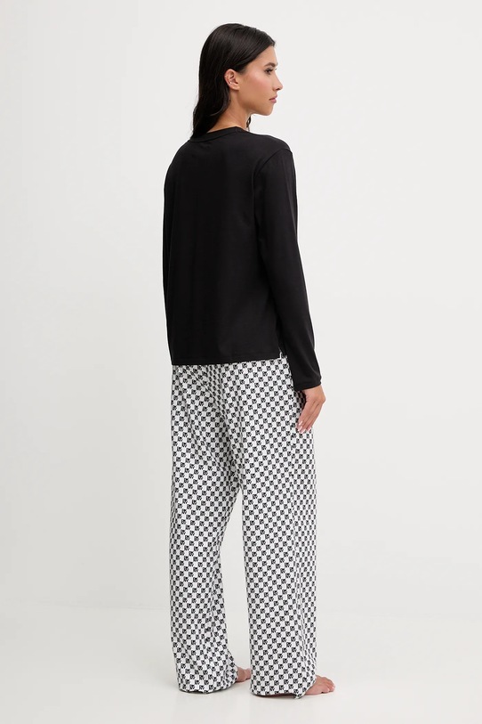 Dkny piżama z dodatkiem bawełny czarny YI80064