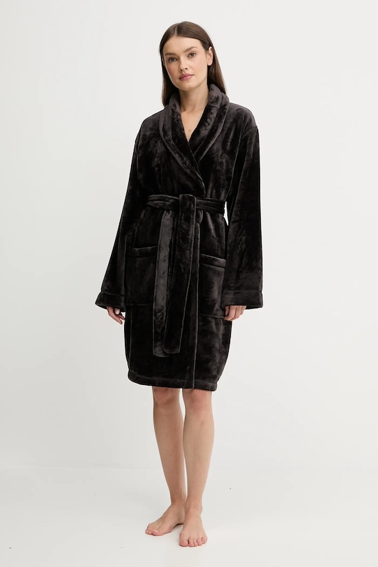 Dkny szlafrok dzianina czarny YI10077F