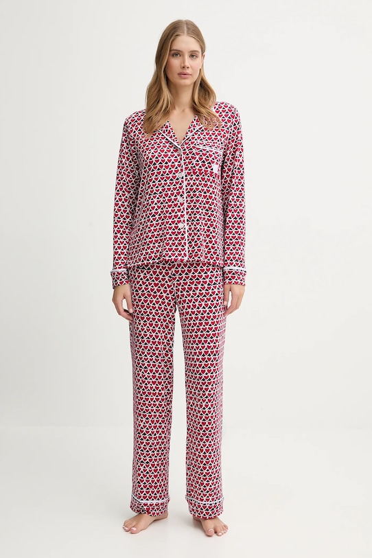 Dkny piżama dzianina czerwony YI90083