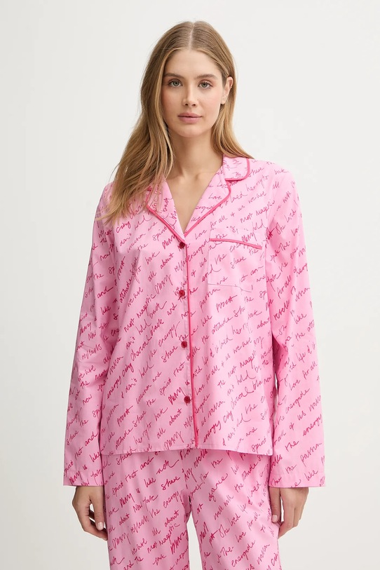 Bavlnené pyžamo Dkny YI90085 ružová AW25