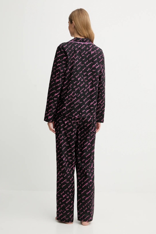 Dkny piżama bawełniana YI90085 czarny AW25
