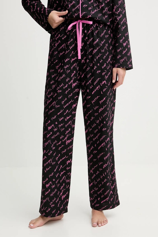 Dkny piżama bawełniana czarny YI90085