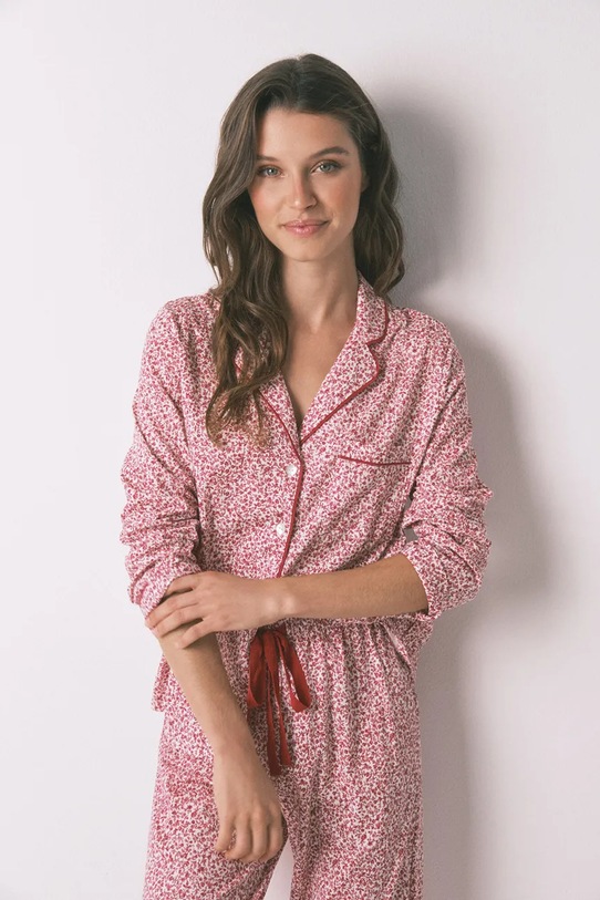 women'secret piżama bawełniana 3132132 czerwony AW25