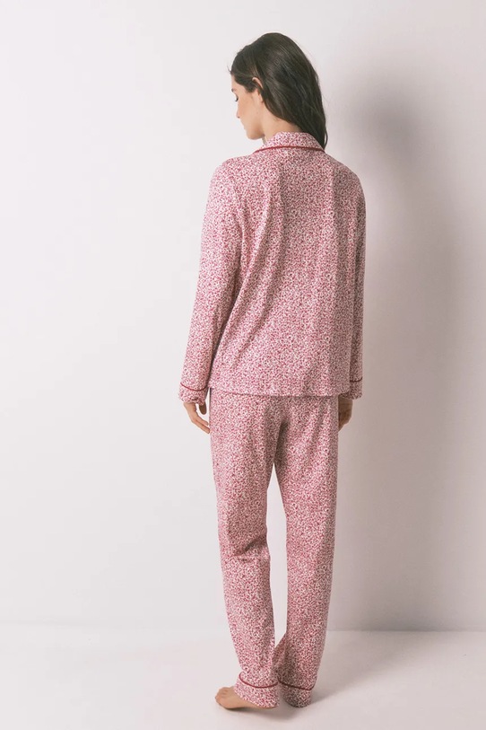 women'secret piżama bawełniana 3132132 czerwony