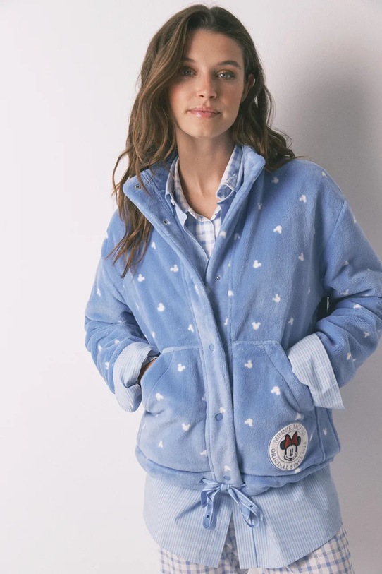 women'secret szlafrok dzianina niebieski 4412196