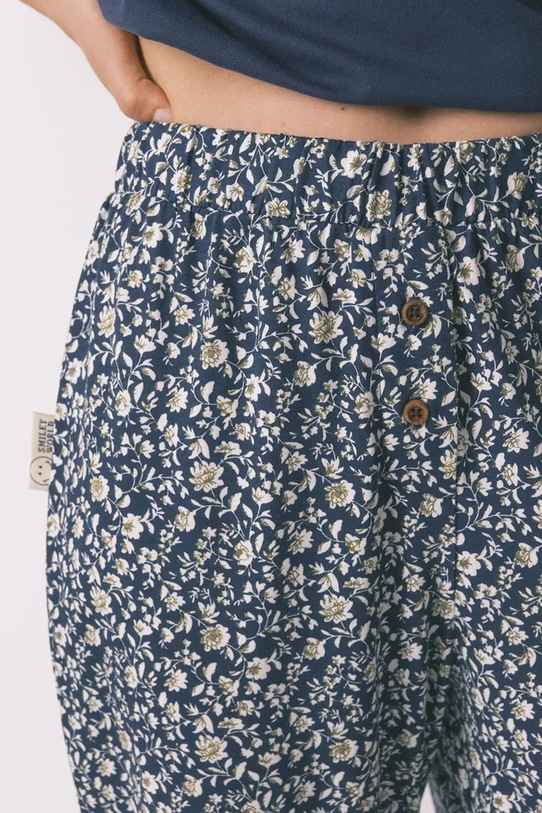 women'secret piżama bawełniana granatowy 3132148