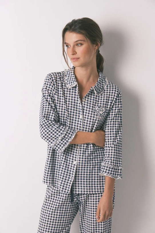 women'secret piżama bawełniana 3132151 granatowy AW25