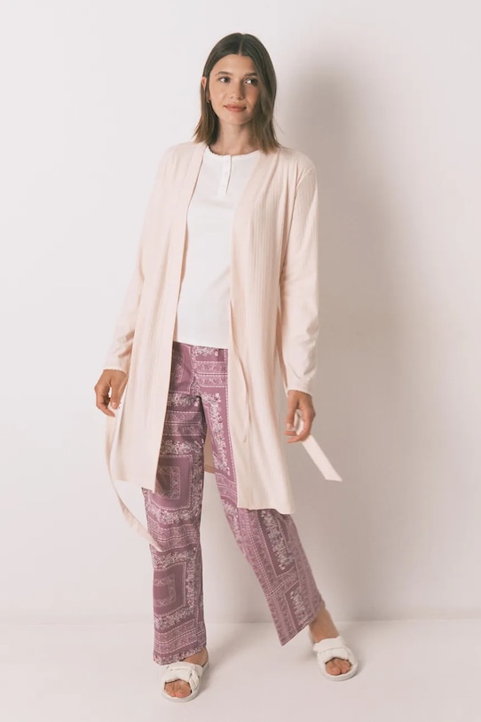 women'secret szlafrok dzianina różowy 4682690