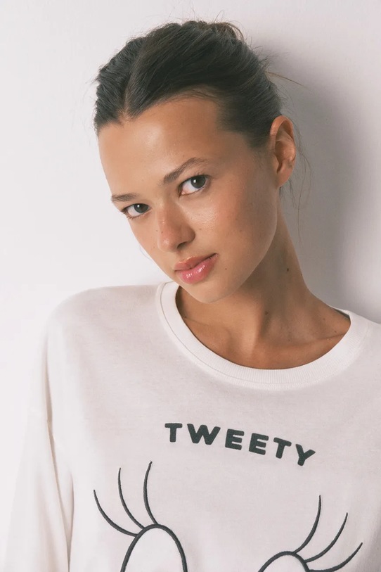 Odzież women'secret piżama bawełniana 3132125 beżowy