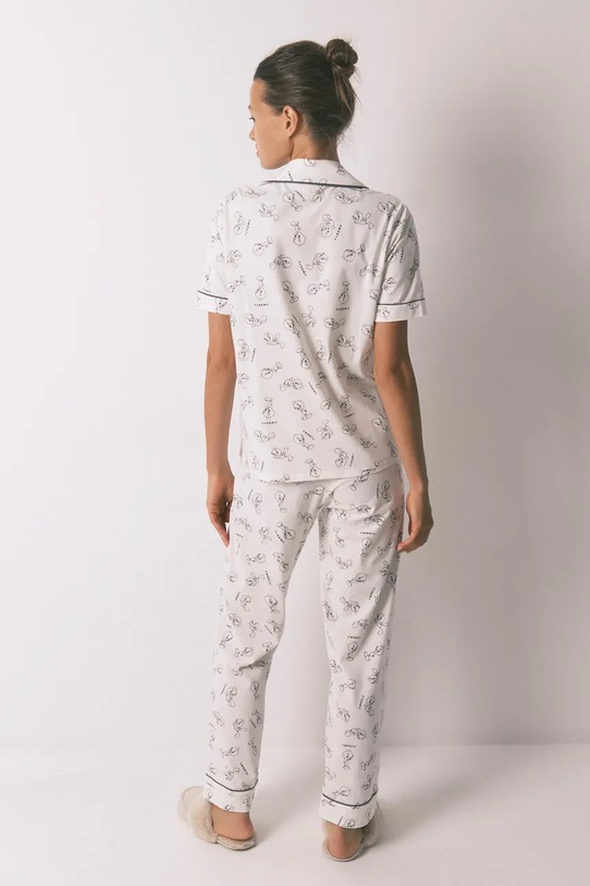 women'secret piżama bawełniana 3132137 beżowy