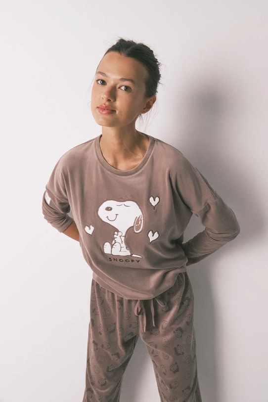 women'secret piżama 3132134 brązowy AW25