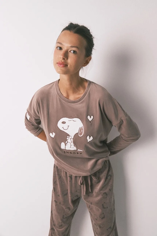 women'secret piżama 3132134 brązowy AW25