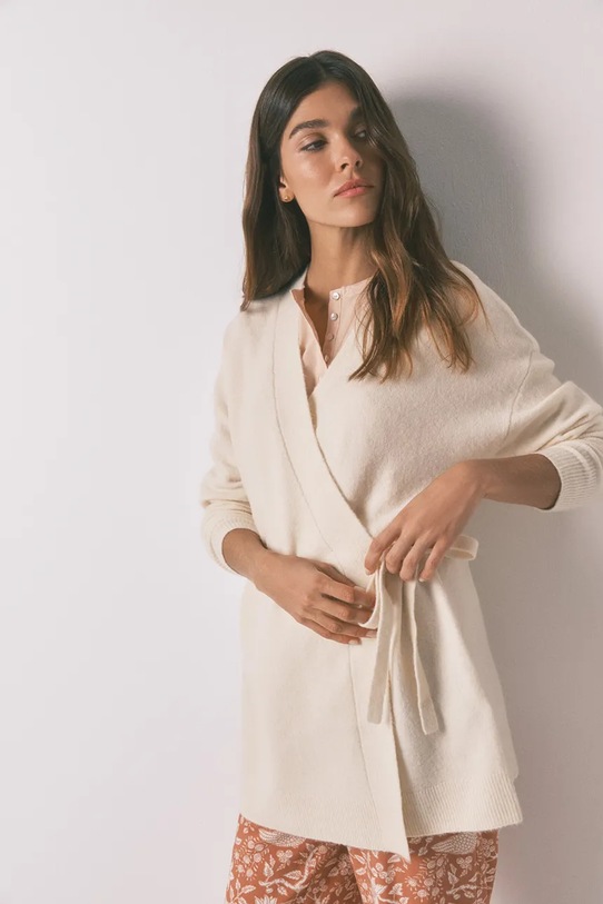 Župan s prímesou vlny women'secret béžová 3142299