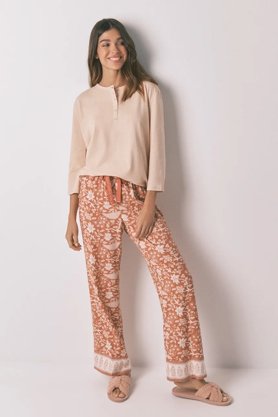 women'secret spodnie piżamowe tkanina pomarańczowy 3702258