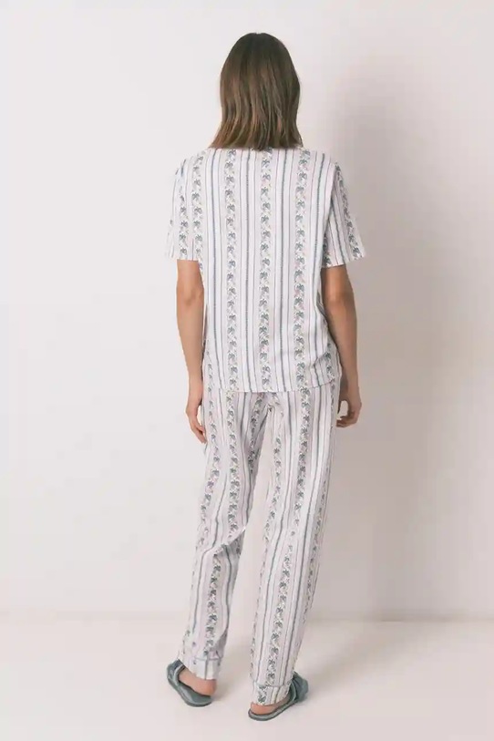 women'secret piżama bawełniana 4852097 turkusowy