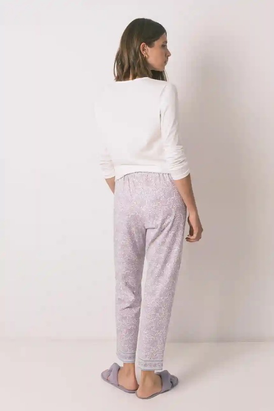 women'secret piżama bawełniana fioletowy 3702246
