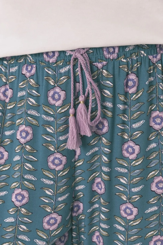 women'secret spodnie piżamowe turkusowy 3702257