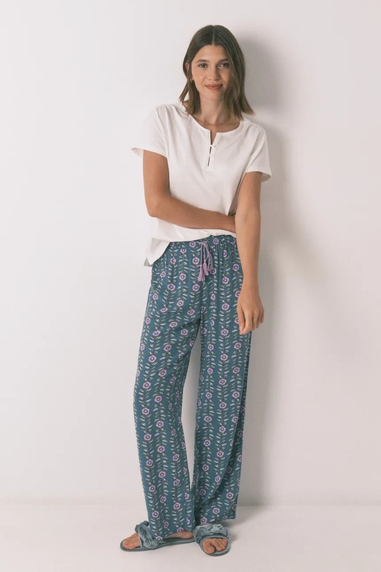 women'secret spodnie piżamowe turkusowy 3702257