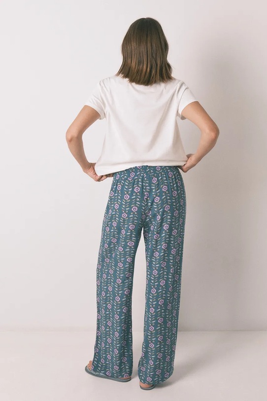 women'secret spodnie piżamowe 3702257 turkusowy