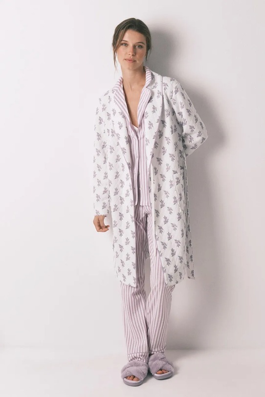 women'secret szlafrok drobny wzór beżowy 3142302