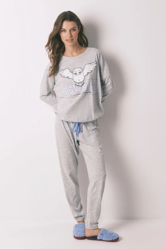 women'secret piżama aplikacja szary 3132130