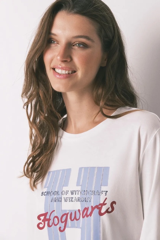 Odzież women'secret piżama bawełniana 3132131 biały