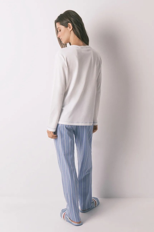 women'secret piżama bawełniana 3132131 biały