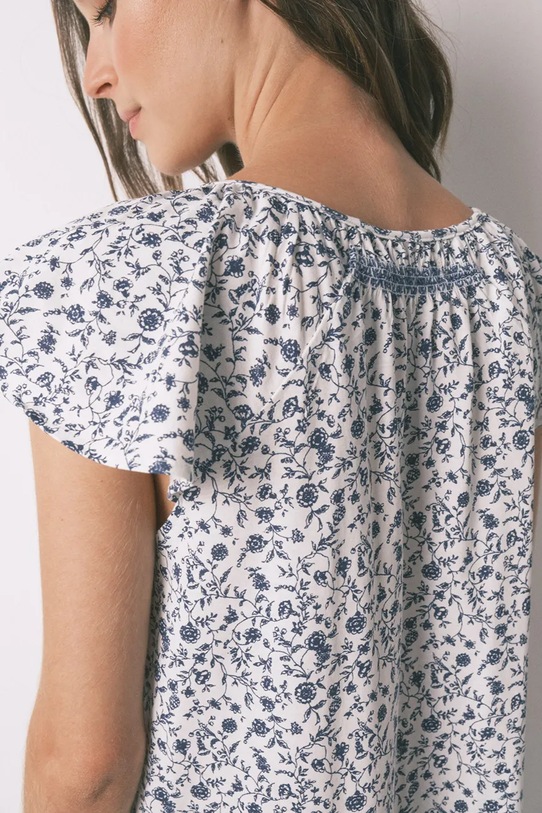 women'secret cămașă de noapte din bumbac verde 4442111