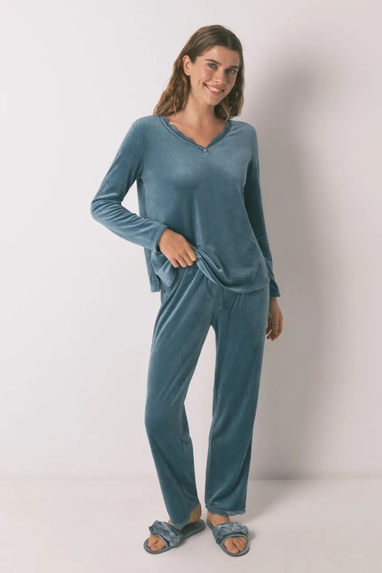 women'secret piżama dzianina turkusowy 3592435