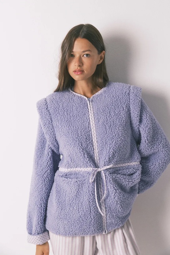 women'secret szlafrok tkanina niebieski 3142295