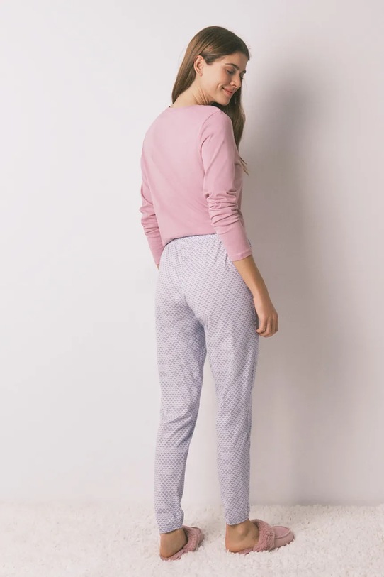 women'secret spodnie piżamowe bawełniane fioletowy 3702248