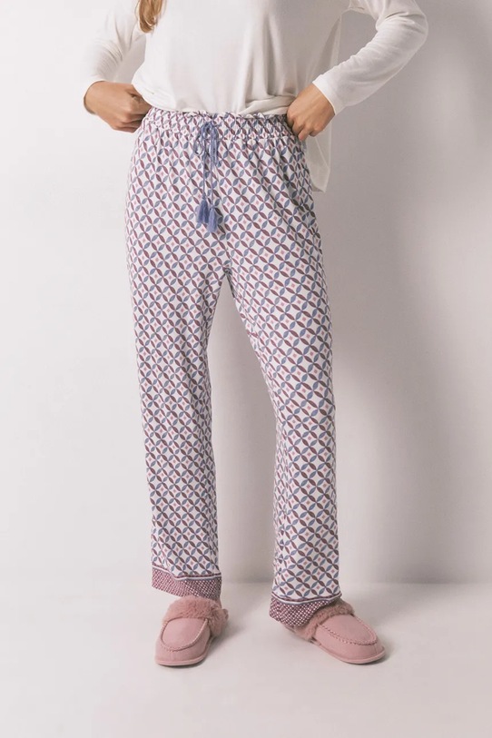 women'secret spodnie piżamowe dzianina niebieski 3702255