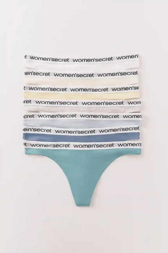 women'secret stringi 7-pack dzianina szary 4932663