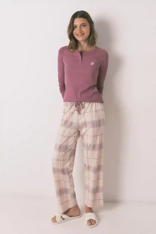 women'secret piżama wzorzyste fioletowy 3592417