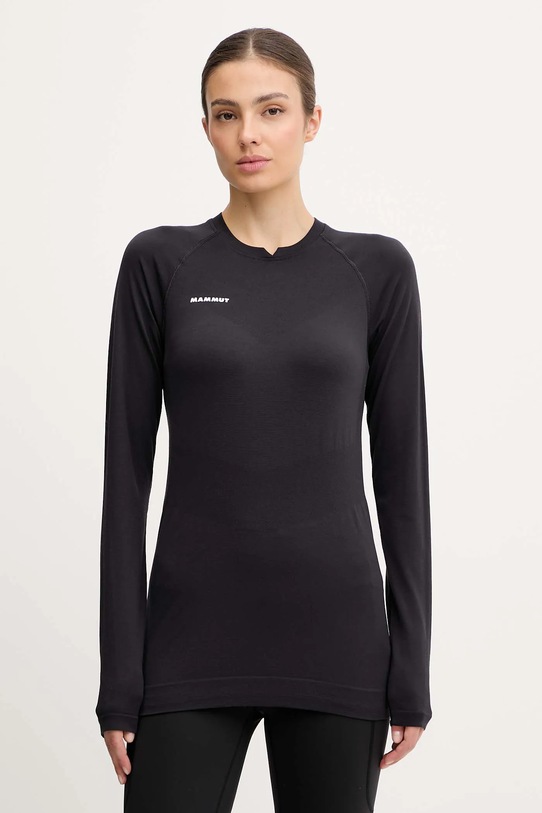 Mammut longsleeve funkcyjny z dodatkiem wełny Trift Planet friendly czarny 1016.01080