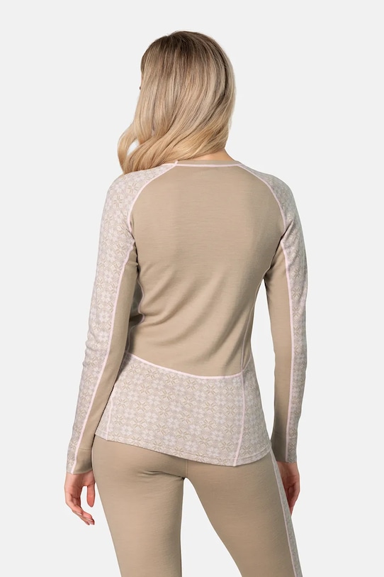Funkčné tričko s dlhým rukávom Kari Traa ROSE LIGHT 611364 béžová AW25
