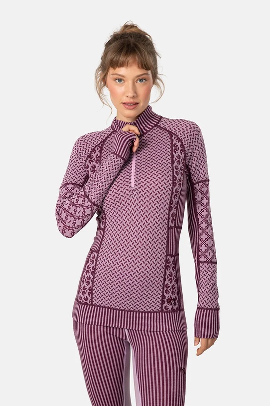 Kari Traa longsleeve funkcyjny SMEKKER Planet friendly fioletowy 622681